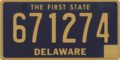 DE license plate 671274