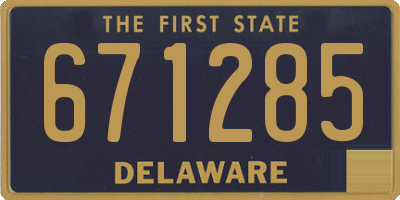 DE license plate 671285