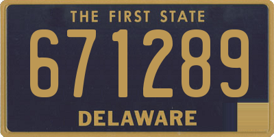 DE license plate 671289