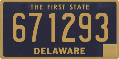 DE license plate 671293