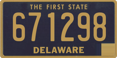 DE license plate 671298