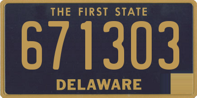 DE license plate 671303
