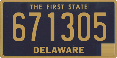 DE license plate 671305