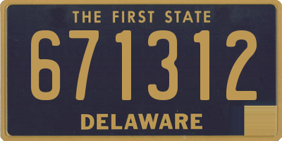 DE license plate 671312