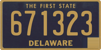 DE license plate 671323