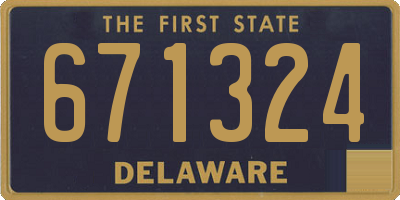 DE license plate 671324
