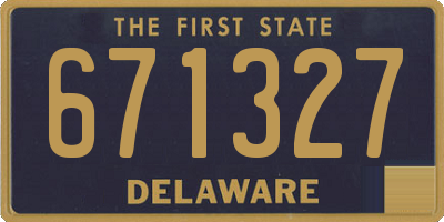 DE license plate 671327