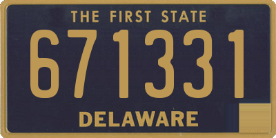 DE license plate 671331
