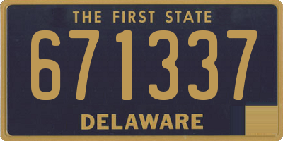 DE license plate 671337