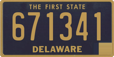 DE license plate 671341