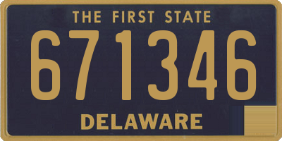 DE license plate 671346