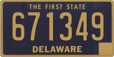 DE license plate 671349