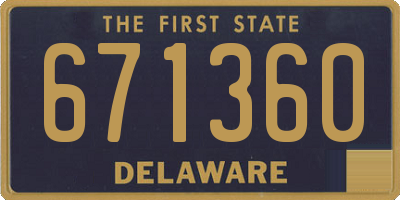 DE license plate 671360