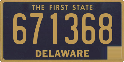 DE license plate 671368