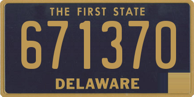 DE license plate 671370