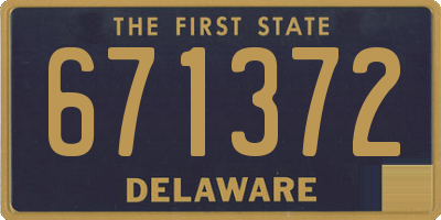DE license plate 671372