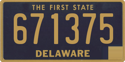 DE license plate 671375