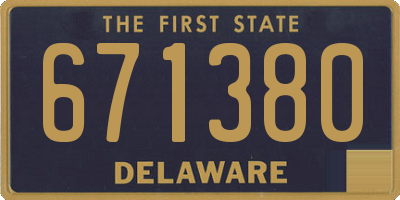 DE license plate 671380