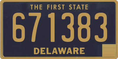 DE license plate 671383