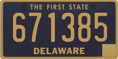 DE license plate 671385