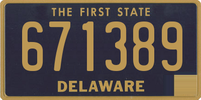 DE license plate 671389