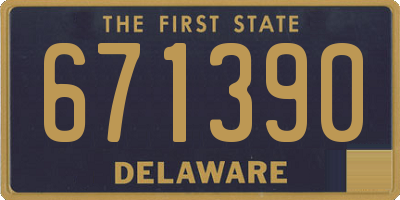 DE license plate 671390