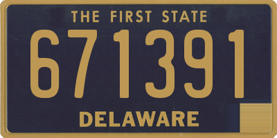 DE license plate 671391