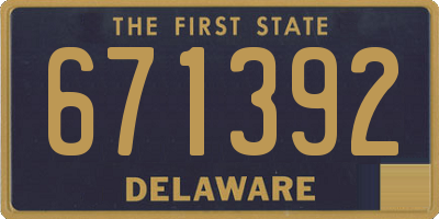 DE license plate 671392