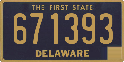 DE license plate 671393