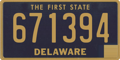 DE license plate 671394