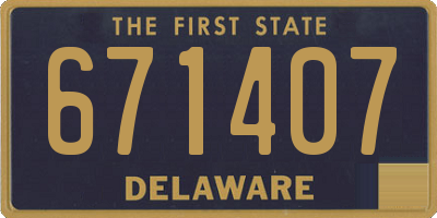 DE license plate 671407