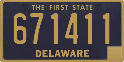 DE license plate 671411