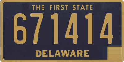 DE license plate 671414