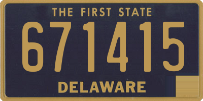 DE license plate 671415