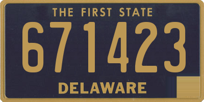 DE license plate 671423