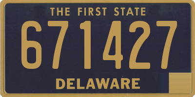 DE license plate 671427