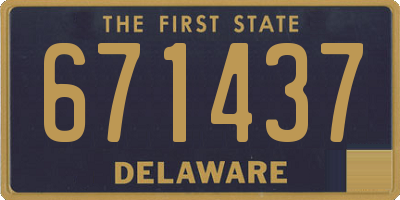 DE license plate 671437