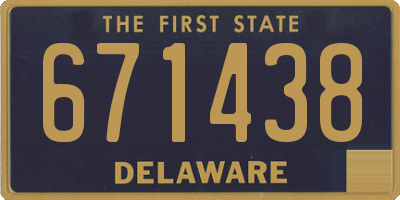 DE license plate 671438