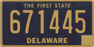 DE license plate 671445