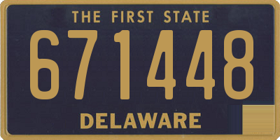 DE license plate 671448