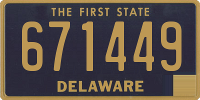 DE license plate 671449
