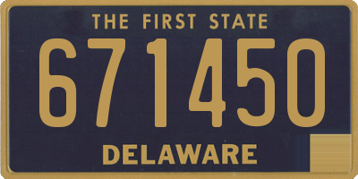 DE license plate 671450