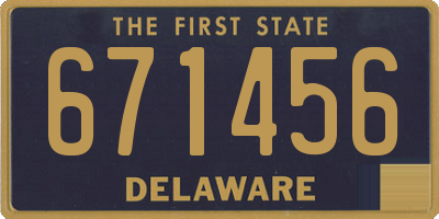 DE license plate 671456