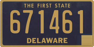 DE license plate 671461