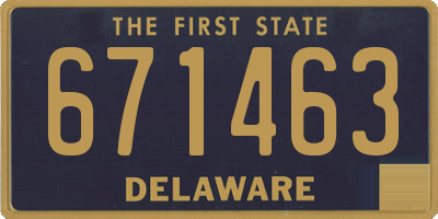 DE license plate 671463