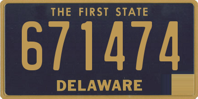 DE license plate 671474