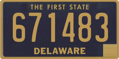 DE license plate 671483