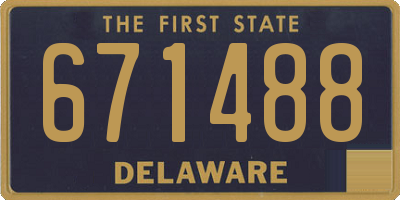 DE license plate 671488