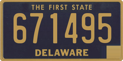 DE license plate 671495