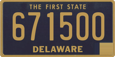 DE license plate 671500